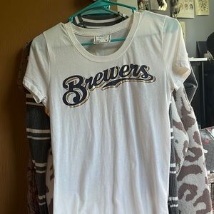{Womens small} PINK Brewers tee.